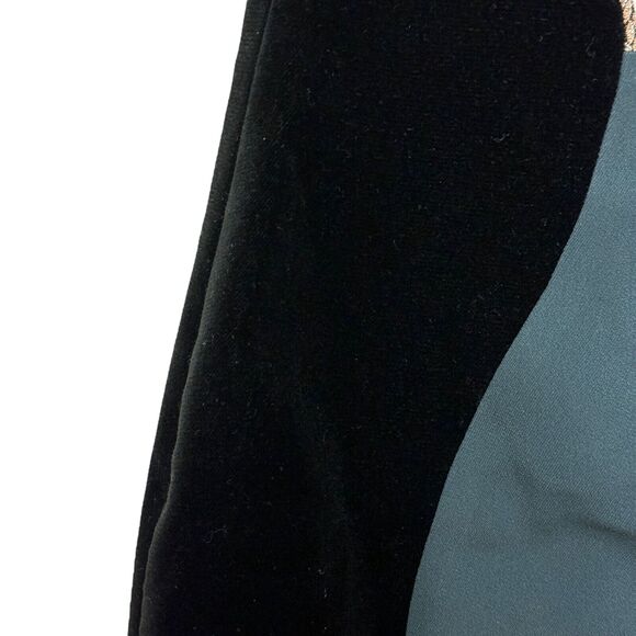 Antonio Berardi Mini Dress Women 40 Green Gold Black Velvet Colorblock Mesh Back - Picture 3 of 10